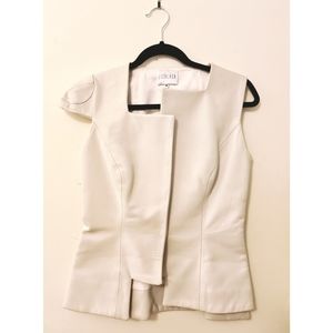 Liz black leather vest